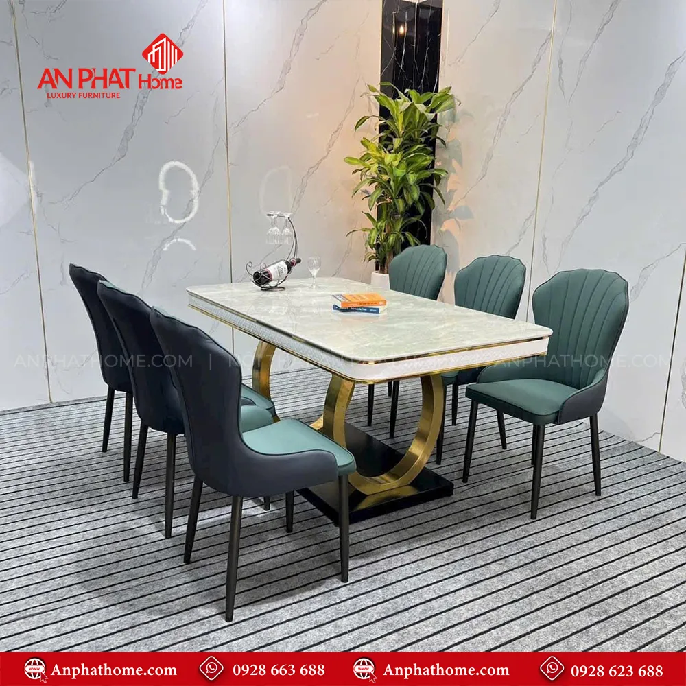 Bộ bàn ăn mặt đá ceramic sang trọng BA-1935 19 Mẫu bàn ăn đẹp được lựa chọn nhiều thiết kế đơn giản hiện đại nhưng không kém phần sang trọng