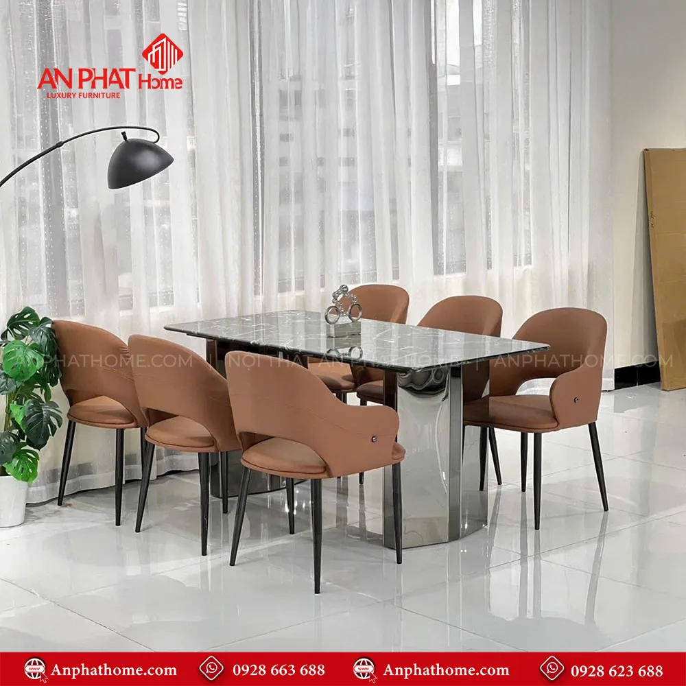 Bộ bàn ăn mặt đá ghế da cao cấp nhập khẩu BA-1959 13 Bộ bàn ăn mặt đá ghế da cao cấp nhập khẩu BA-1959