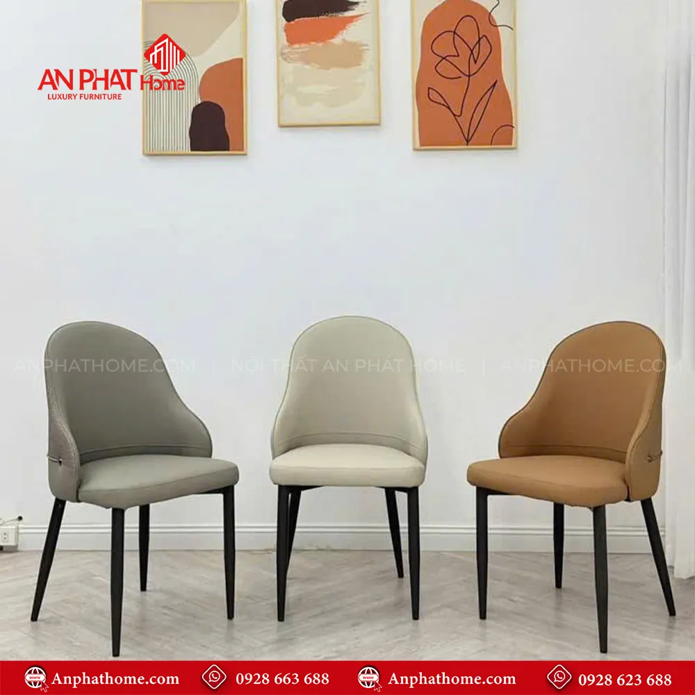 Bộ bàn ăn mặt đá thạch anh 6 ghế da cao cấp BA-1970 19 Ghế ăn thiết kế ôm chọn người ngồi tạo cảm giác vô cùng êm ai và chắc chắn
