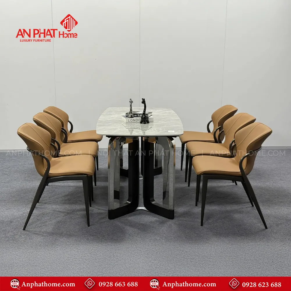 Bộ bàn ăn mặt đá thạch anh 6 ghế nhập khẩu BA-1960 9 Bộ bàn ăn mặt đá thạch anh 6 ghế nhập khẩu BA-1960