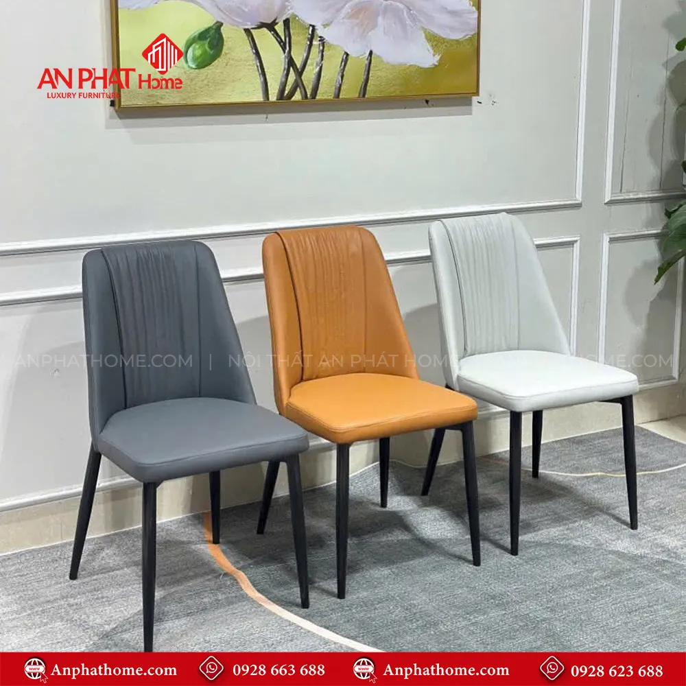 Bộ bàn ăn mặt đá tròn xoay 2 tầng sang trọng BA-1923 17 Ghế da cao cấp nhiều màu sắc đa dạng