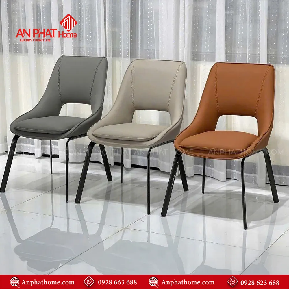 Bộ bàn ăn nhập khẩu 6 ghế da cao cấp BA-1967 14 Ghế ăn nhập khẩu nguyên chiếc độ bền cao với nhiều màu