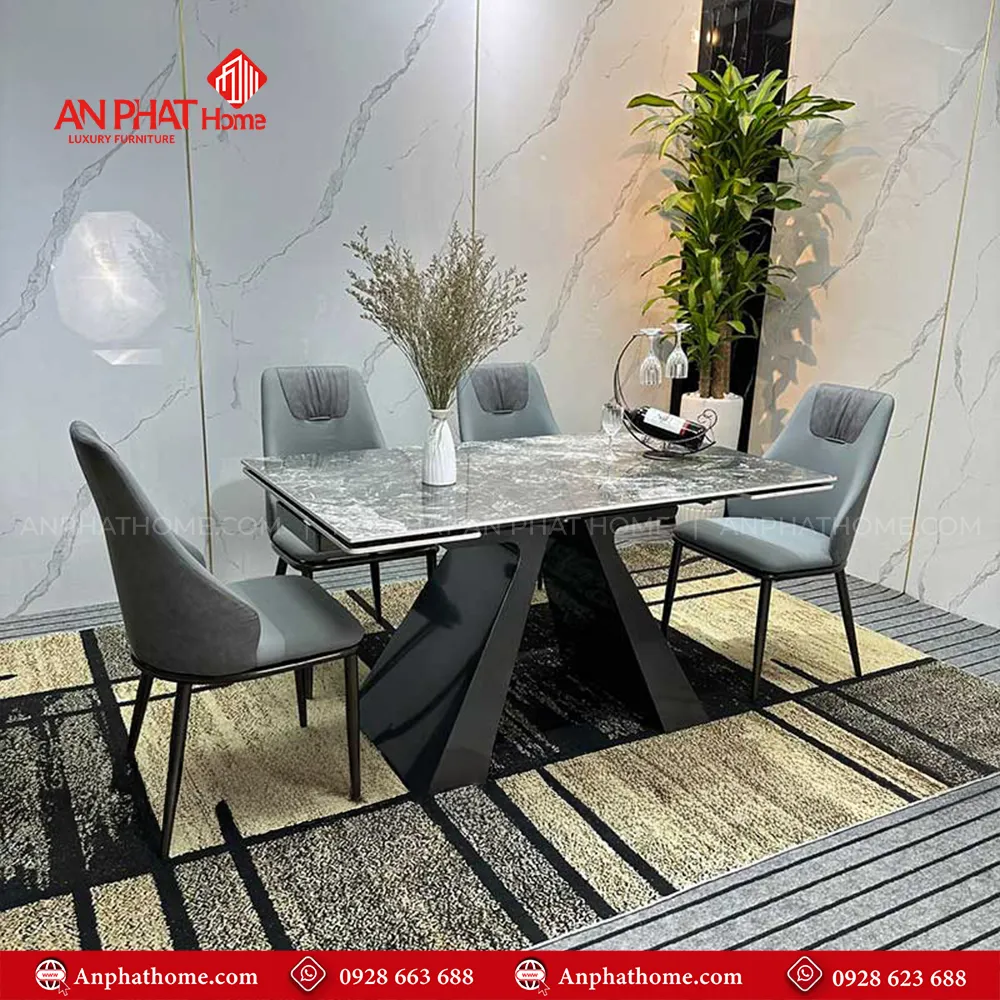Bộ bàn ăn thông minh mặt đá nhập khẩu BA-2013 11 Bộ bàn ăn thông minh mặt đá nhập khẩu BA-2013, khung được làm từ thép hợp kim sơn tĩnh điện kết hợp mặt đá thạch anh vô cùng tinh tế và sang trọng.