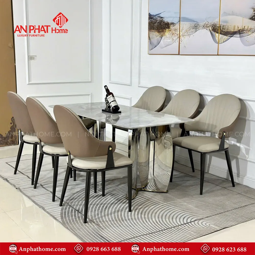 Bộ bàn ghế ăn cao cấp BA-1945 11 Bộ bàn ghế ăn cao cấp BA-1945