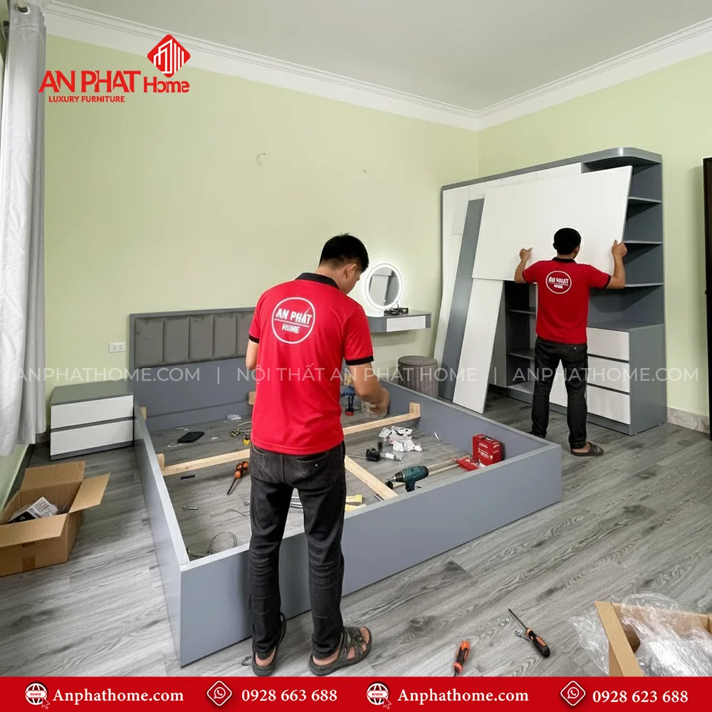 Combo Giường Tủ Gỗ MDF CB-51 8 Bộ giường tủ cưới giá rẻ