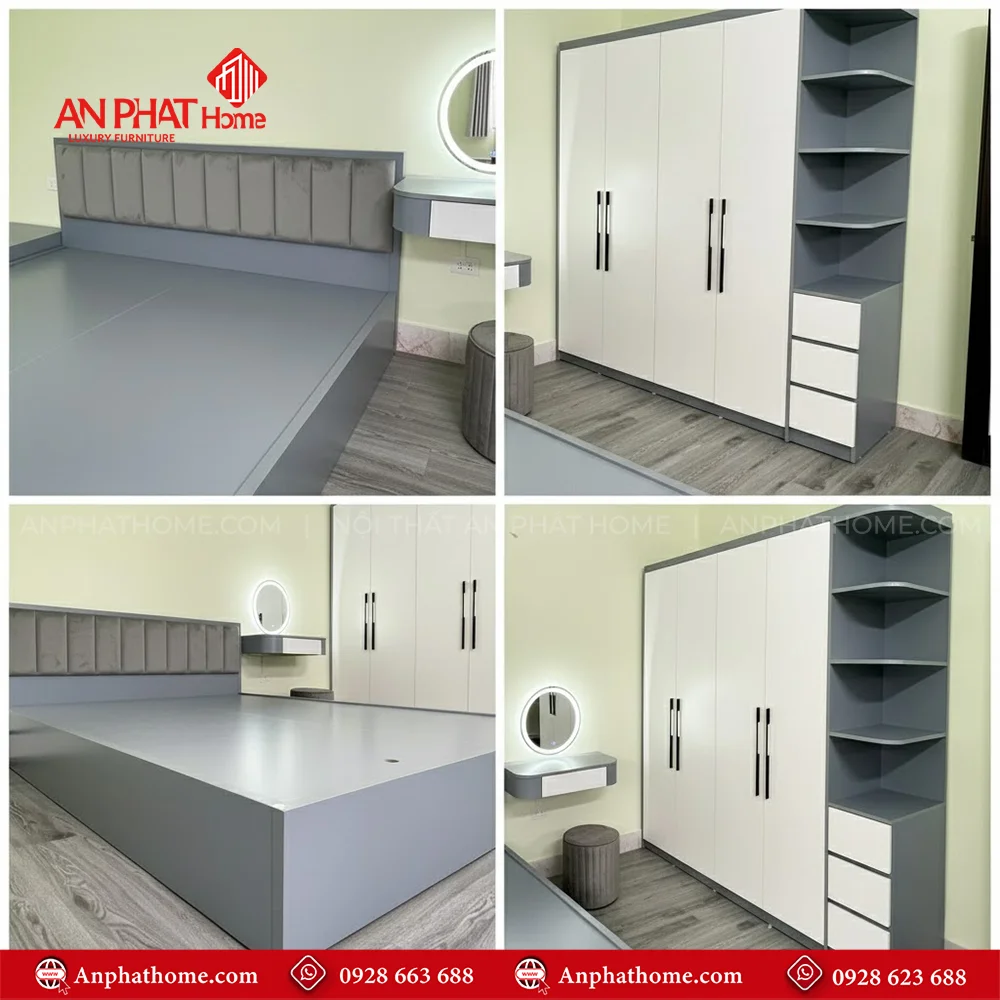 Combo Giường Tủ Gỗ MDF CB-51 9 Combo giường tủ phòng cưới