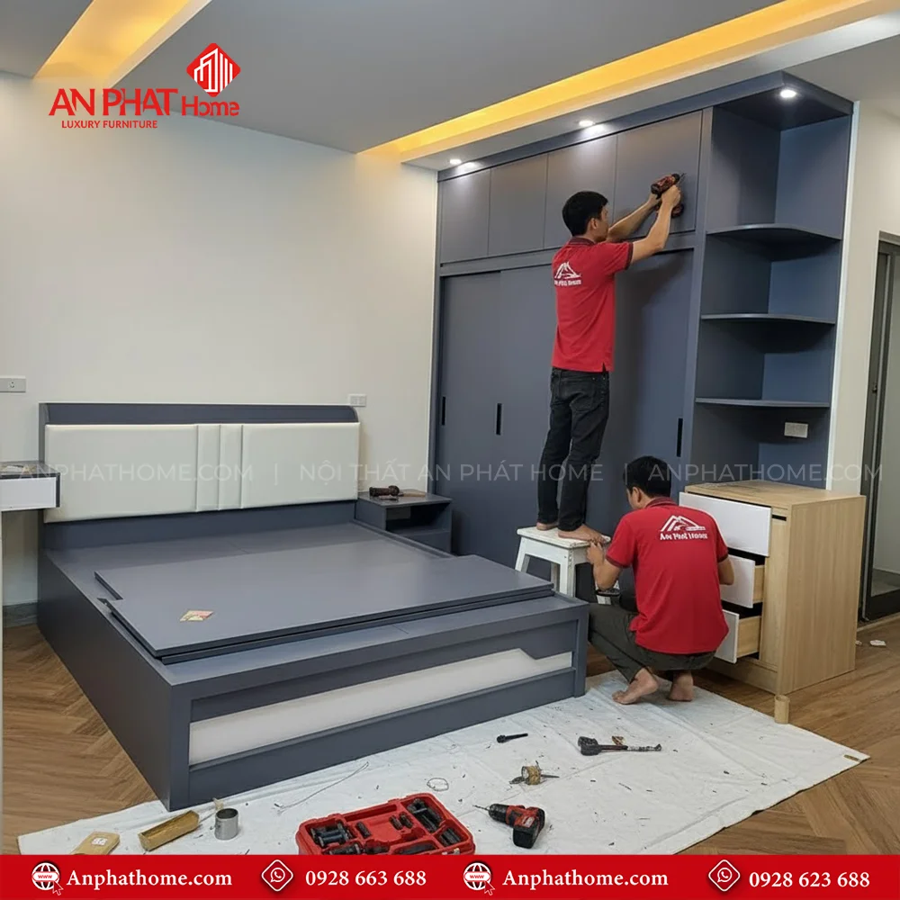 Combo Giường Tủ Nội Thất Phòng Ngủ CB-44 6 Thiết kế phòng ngủ nhỏ đẹp