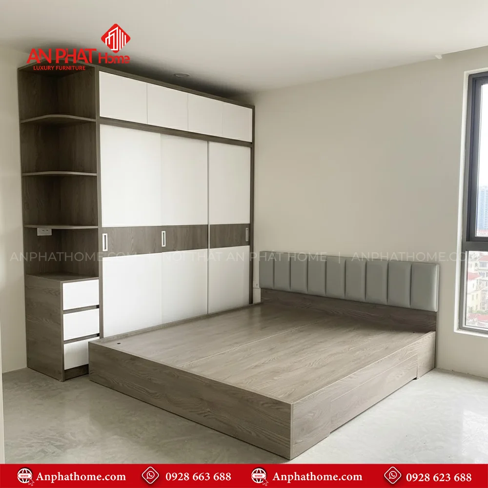 Combo Giường Tủ Phòng Ngủ CB-52 5 Combo Giường Tủ Phòng Ngủ CB-52 An Phát Home