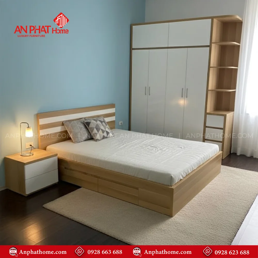 Combo Giường Tủ Phòng Ngủ CB-67 7 Combo Giường Tủ Phòng Ngủ CB-67 An Phát Home