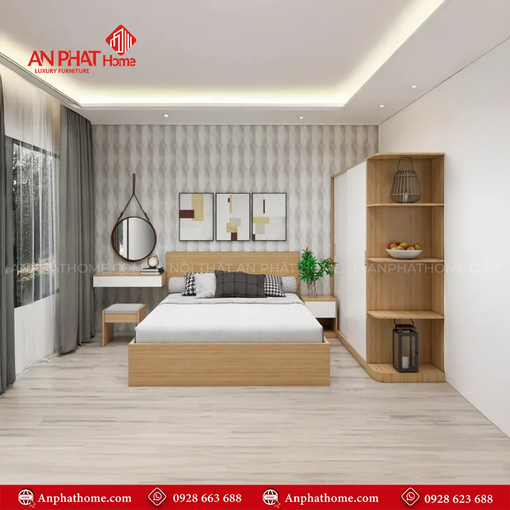 Combo Giường Tủ Phòng Ngủ CB-82 13 Combo Giường Tủ Phòng Ngủ CB-82 An Phát Home