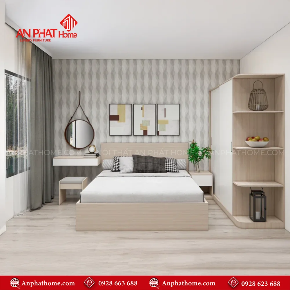 Combo Giường Tủ Phòng Ngủ CB-82 15 Combo giường tủ gỗ công nghiệp