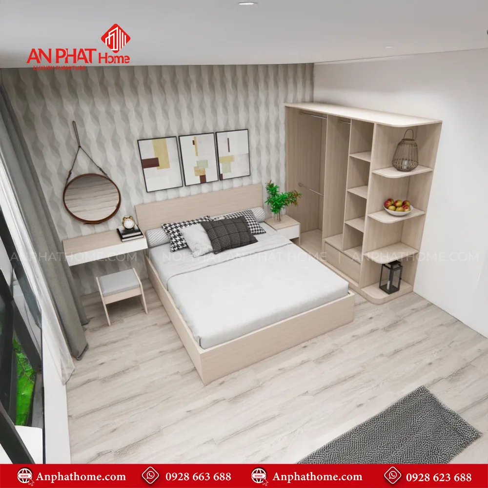 Combo Giường Tủ Phòng Ngủ CB-82 17 Bộ combo giường tủ thông minh