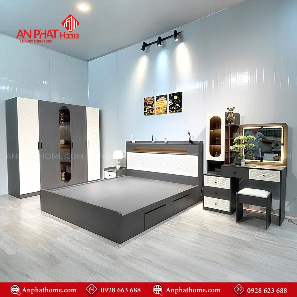 Combo Giường Tủ Phòng Ngủ CB-90 7 Combo Giường Tủ Phòng Ngủ CB-90 An Phát Home