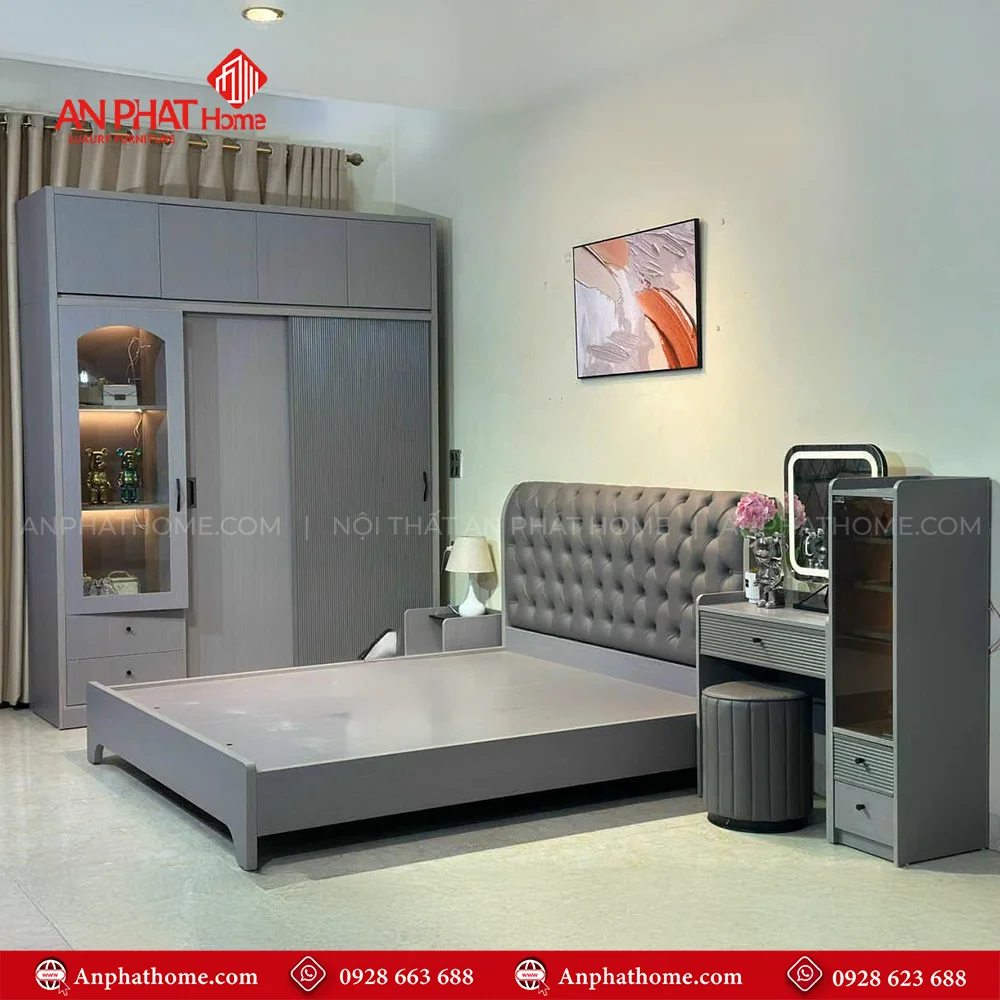 Combo Giường Tủ Phòng Ngủ Đẹp CB-103 6 Thiết kế bộ giường tủ phòng ngủ hiện đại