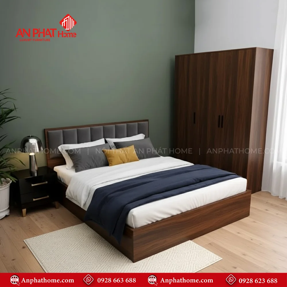 Combo Giường Tủ Phòng Ngủ Đẹp CB-77 5 Combo Giường Tủ Phòng Ngủ Đẹp CB-77 An Phát Home