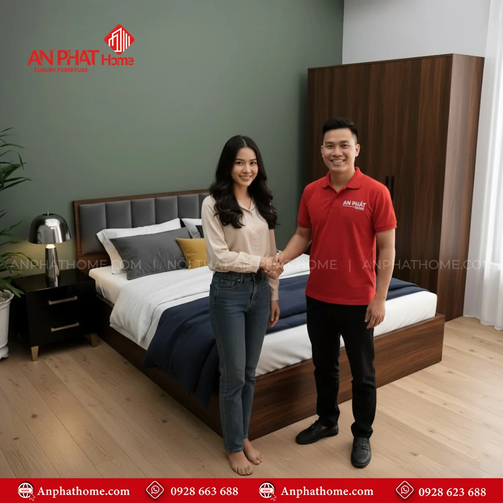 Combo Giường Tủ Phòng Ngủ Đẹp CB-77 7 Thiết kế bộ giường tủ phòng ngủ hiện đại