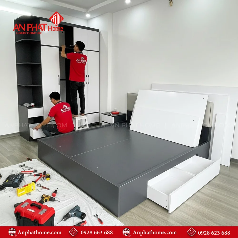 Combo Nội Thất Phòng Ngủ CB-50 6 Combo giường tủ phòng ngủ nhựa