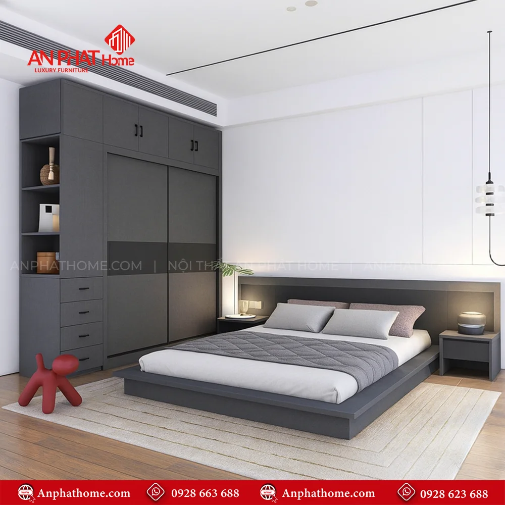 Giường tủ gỗ công nghiệp cao cấp