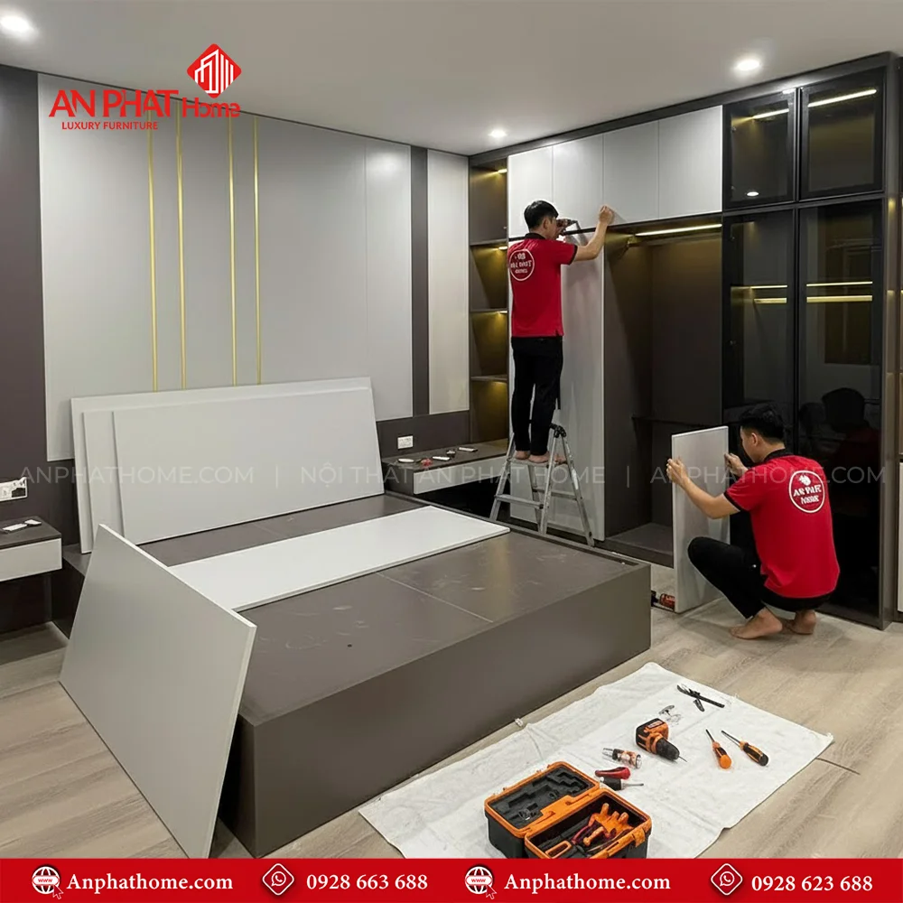 Combo Nội Thất Phòng Ngủ Đẹp CB-25 6 Bộ Giường tủ giá rẻ Hà Nội