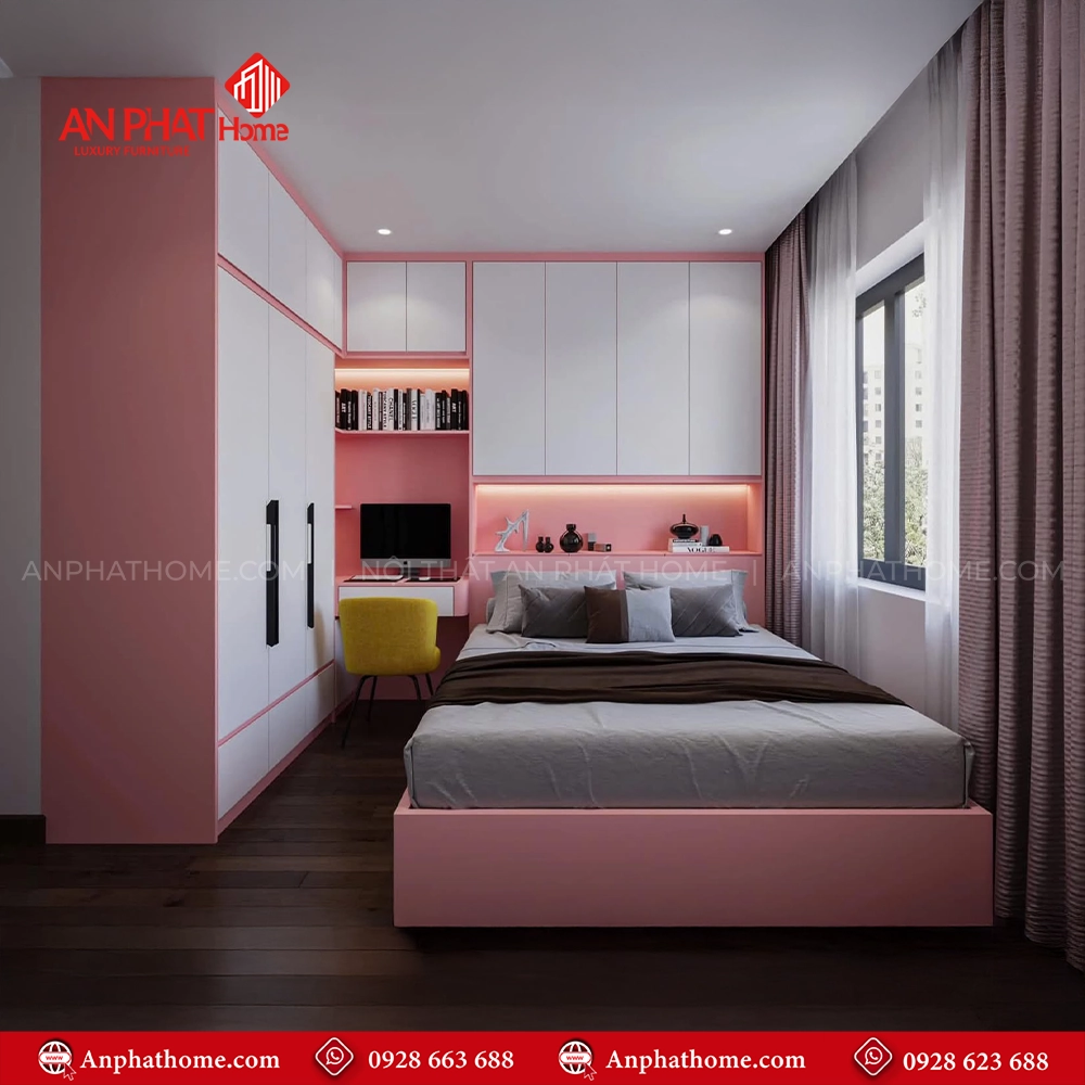 Combo Phòng Ngủ Bé Gái CB-59 5 Combo Phòng Ngủ Bé Gái CB-59 An Phát Home