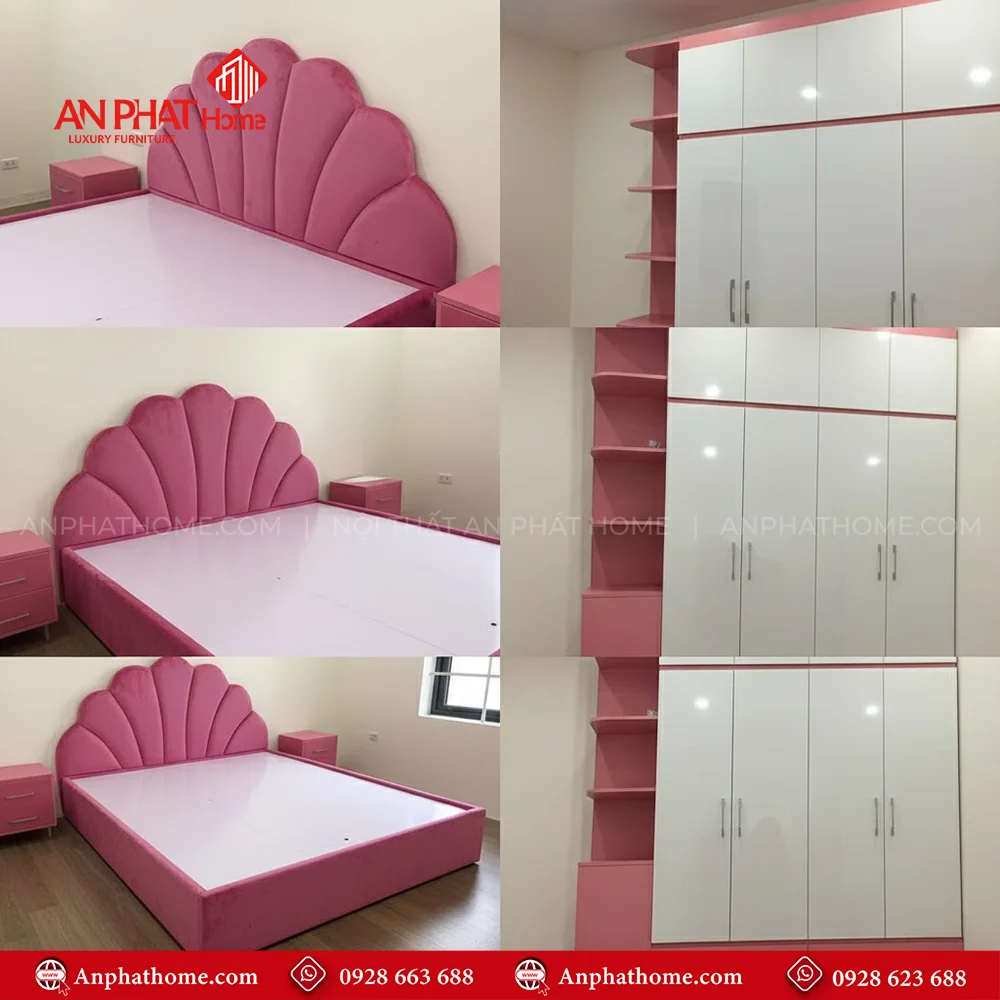 Combo Phòng Ngủ Bé Gái CB-66 8 Combo giường tủ cho bé gái