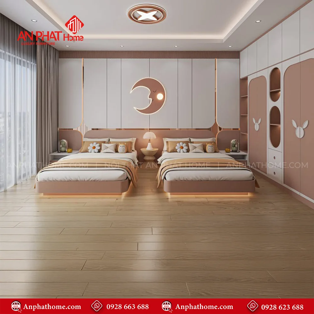 Combo Phòng Ngủ Bé Gái CB-79 3 Combo Phòng Ngủ Bé Gái CB-79 An Phát Home