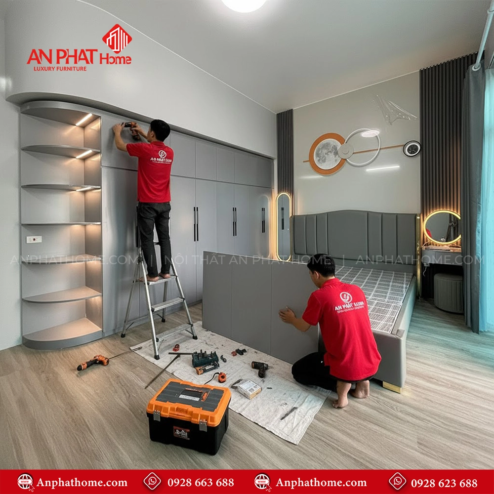 Combo Phong Ngủ Đẹp CB-14 6 Combo giường tủ bàn trang điểm gỗ