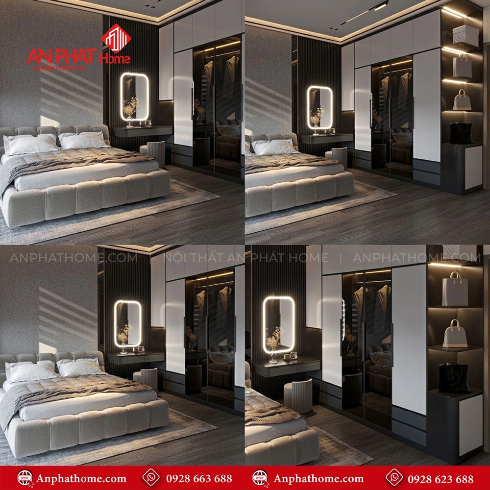 Combo Phòng Ngủ Đẹp CB-38 6 Combo giường tủ bàn trang điểm gỗ