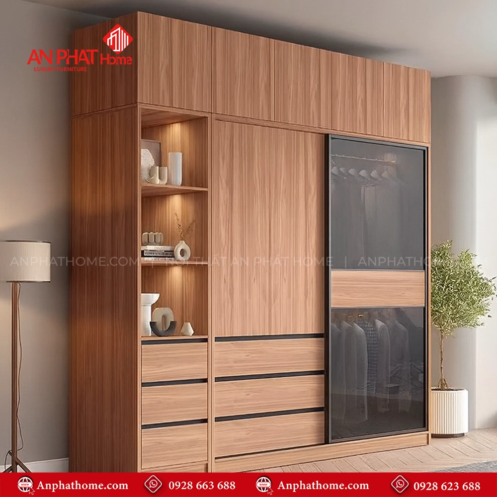 Combo Phòng Ngủ Đẹp CB-69 27 Tủ quần áo thông minh cửa lùa