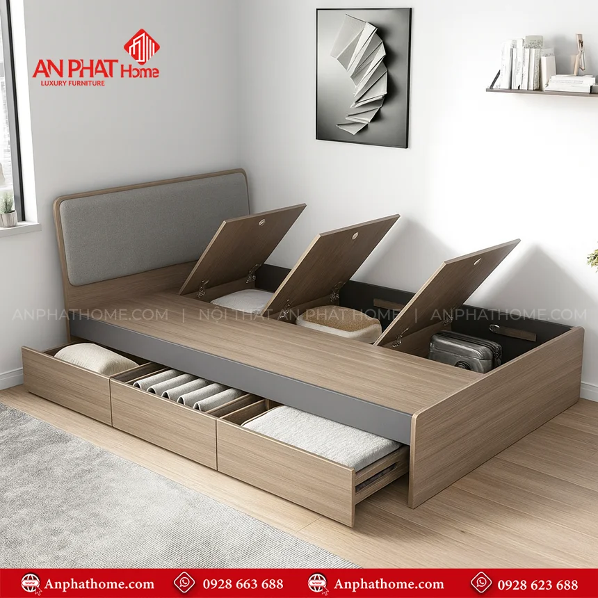 Combo Phòng Ngủ Đẹp CB-70 19 Mẫu giường ngủ hiện đại nhiều ngăn kéo