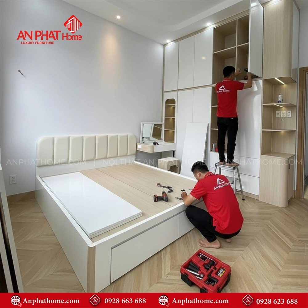 Combo Phòng Ngủ Gỗ Công Nghiệp CB-09 6 Combo giường tủ hiện đại