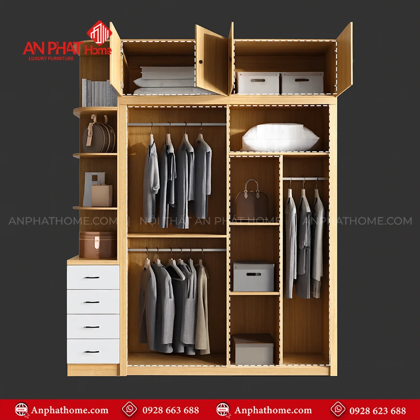 Combo Phòng Ngủ Hiện Đại CB-68 26 Mẫu thiết kế tủ đựng quần áo đẹp