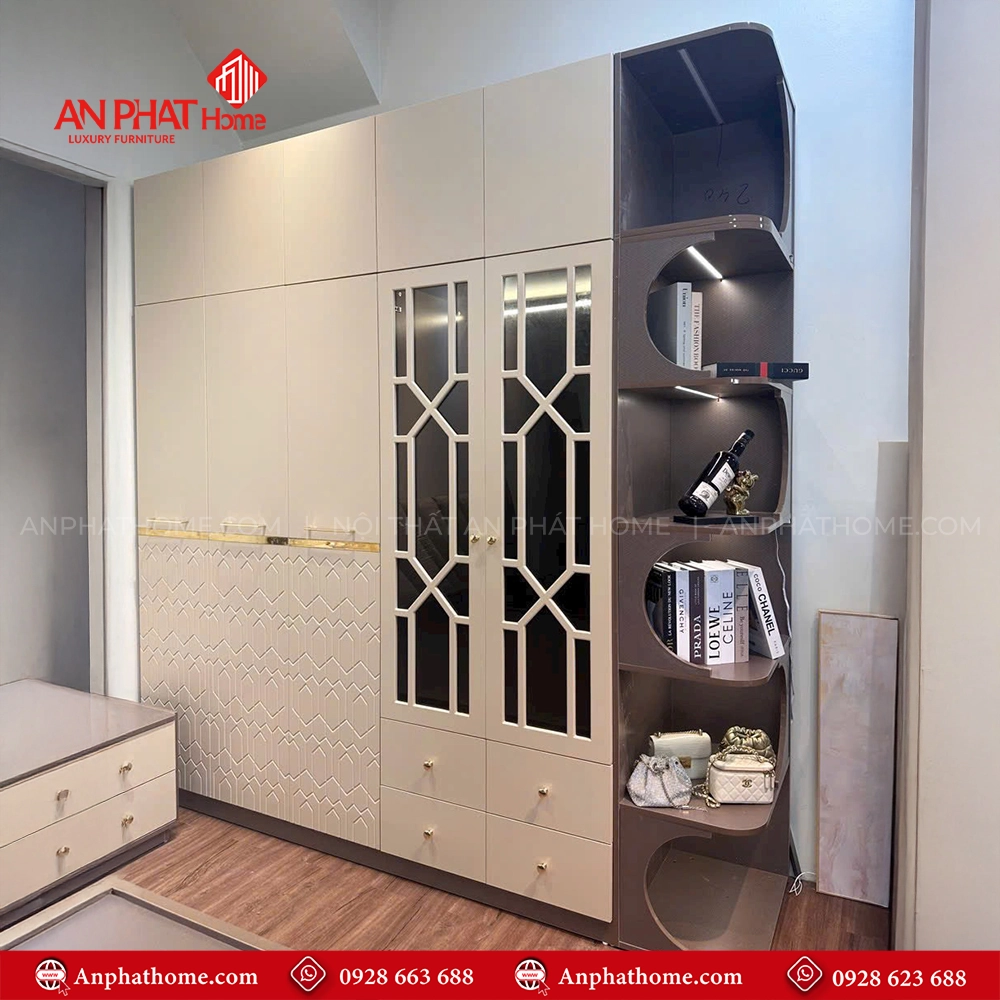 Combo Phòng Ngủ Hiện Đại CB-98 12 Tủ quần áo thiết kế thông minh hiện đại