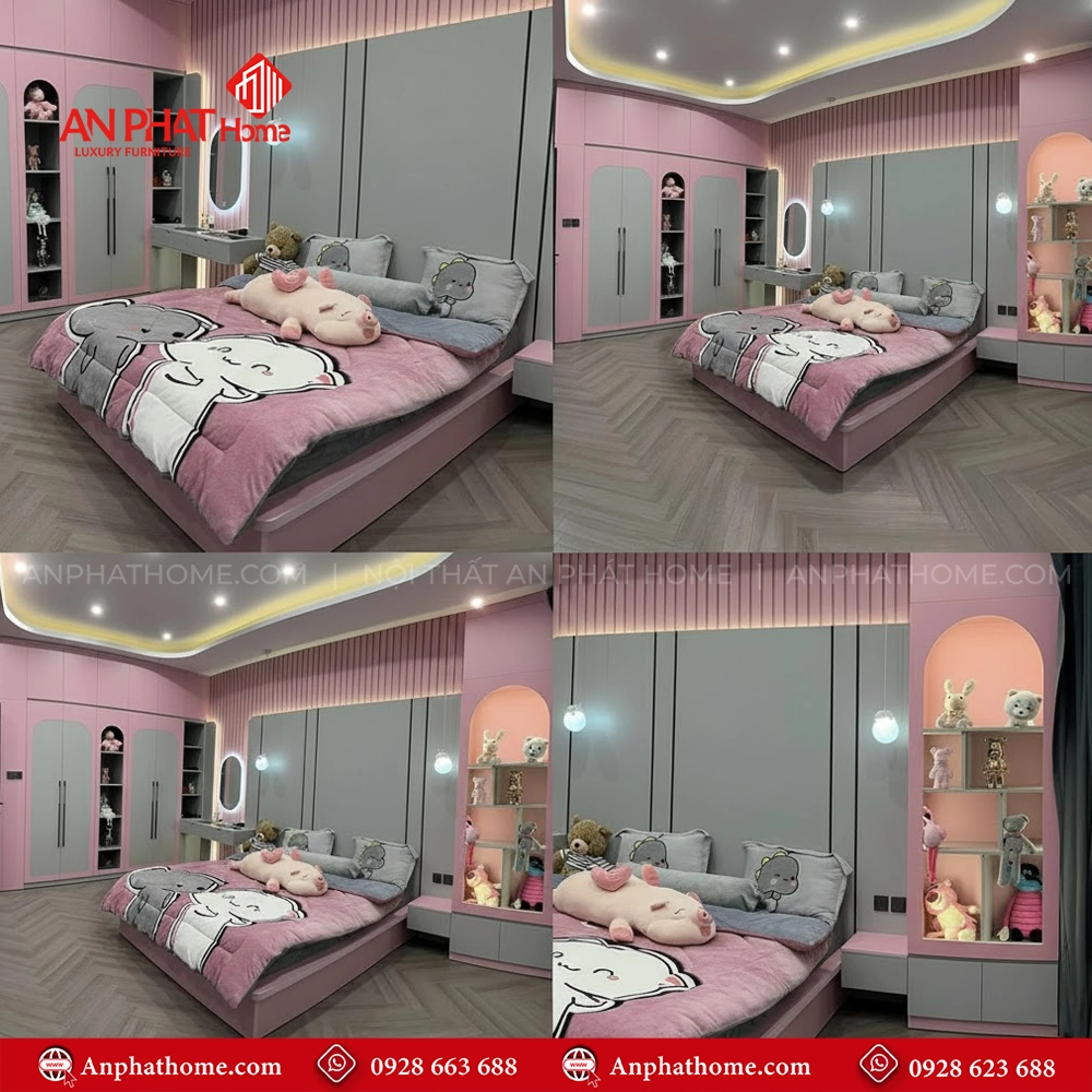 Combo Phòng Ngủ Nữ Tính CB-60 8 Thiết kế phòng ngủ cho con gái
