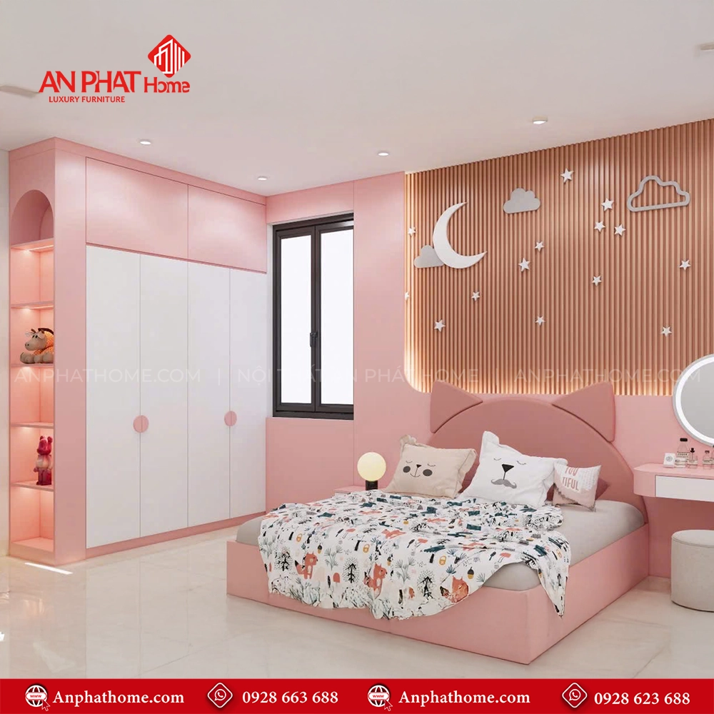 Thiết kế nội thất phòng ngủ bé gái đẹp