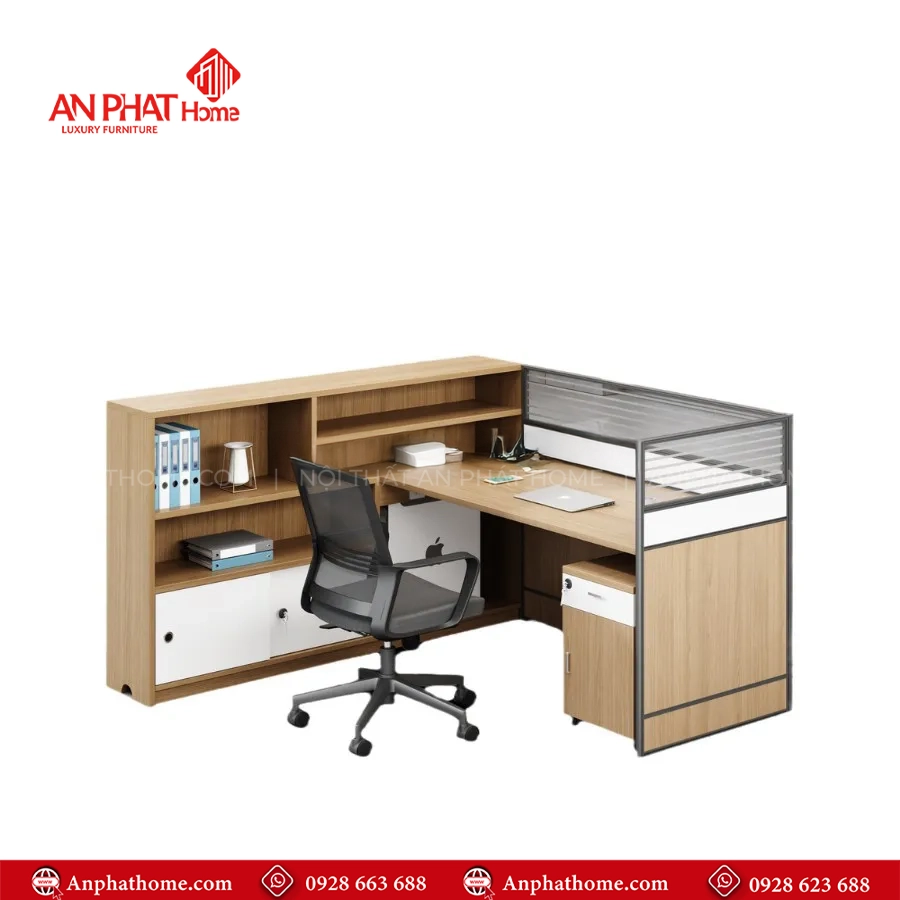 Cụm Bàn Làm Việc Hiện Đại Gỗ MDF B-2872 14 Mẫu bàn làm việc thông minh hiện đại