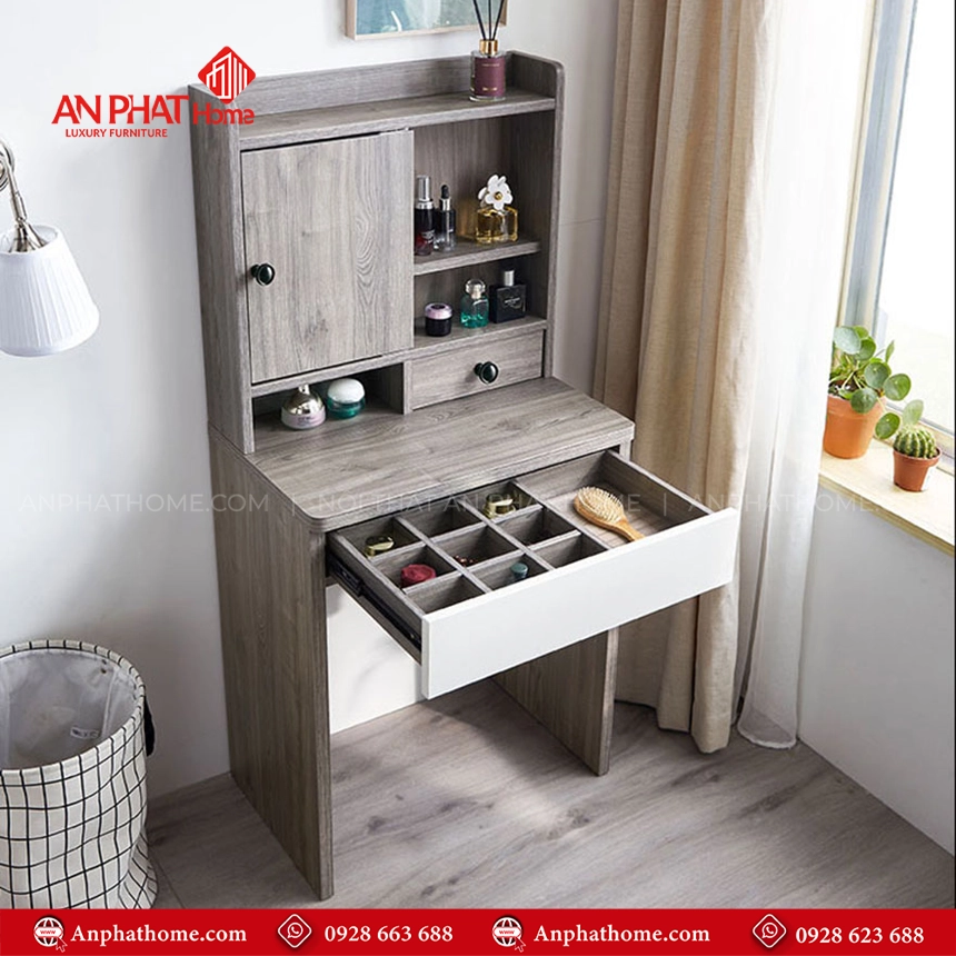 Mẫu Bàn Phấn Trang Điểm Hiện Đại B-2834 19 Mẫu bàn trang điểm gỗ công nghiệp đẹp
