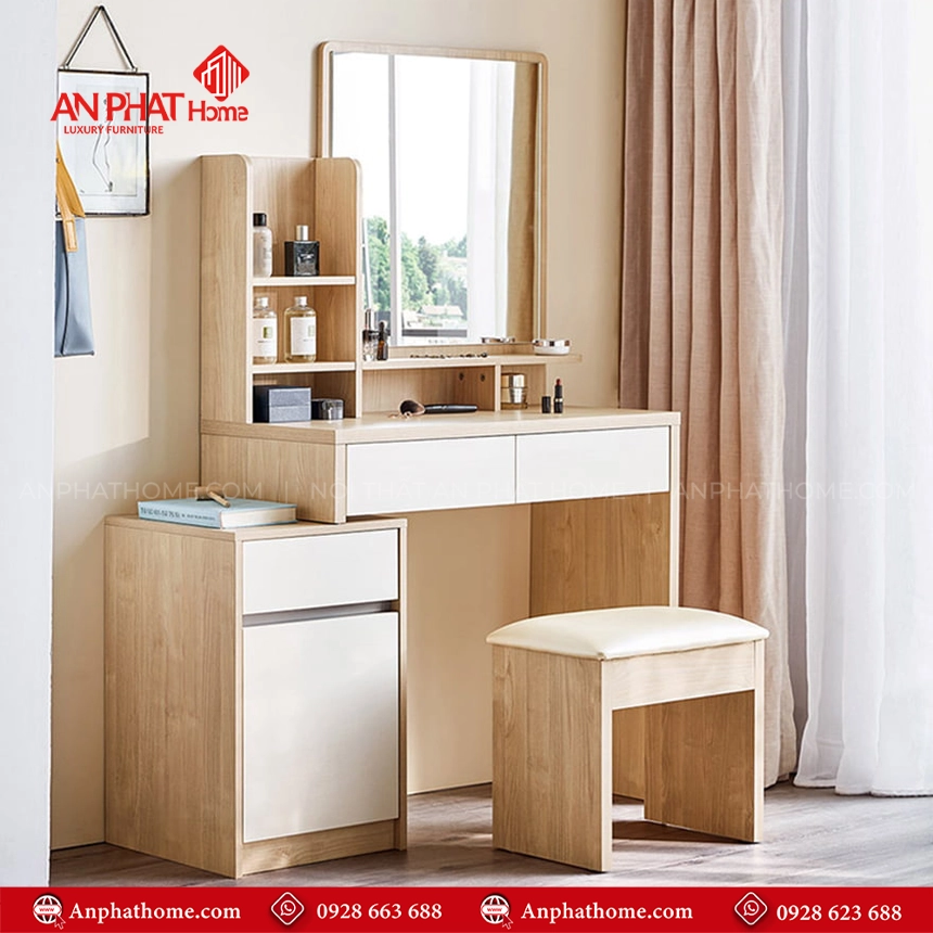 Mẫu Bàn Trang Điểm Gỗ Công Nghiệp Giá Rẻ B-2830 An Phát Home