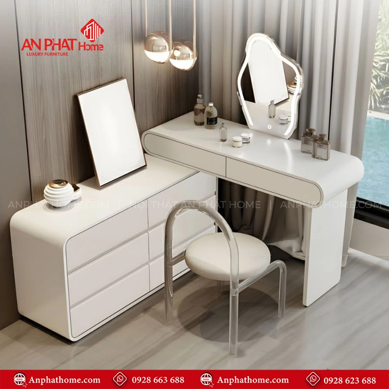 Mẫu Bàn Trang Điểm Thông Minh Gỗ MDF B-2845 10 Mẫu bàn trang điểm gỗ công nghiệp đẹp hiện đại