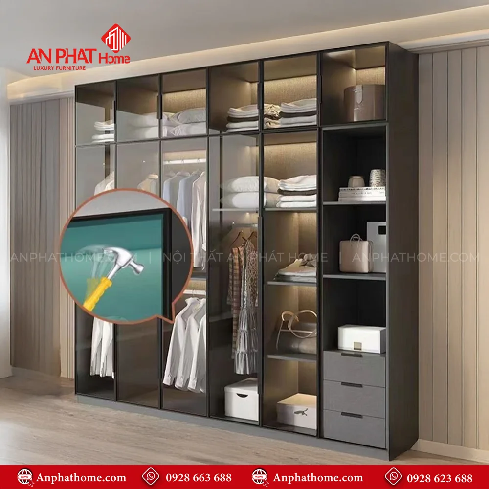 Tủ Áo Cánh Kính Cao Cấp TA-502 16 Mẫu tủ quần áo trong phòng ngủ