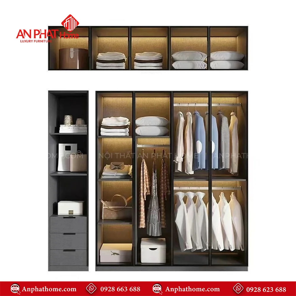 Tủ Áo Cánh Kính Cao Cấp TA-502 20 Mẫu tủ quần áo đẹp hiện đại