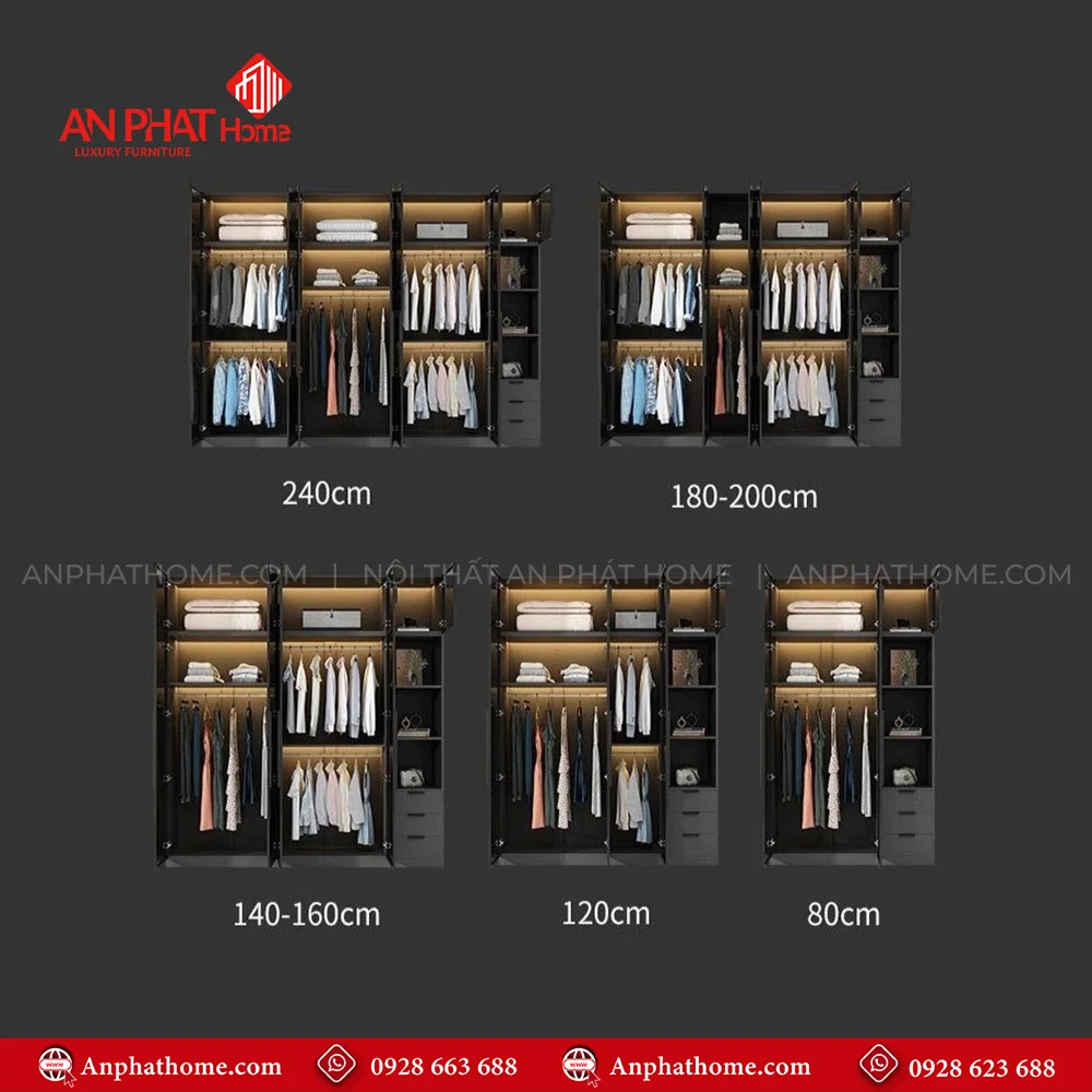 Tủ Áo Cánh Kính Cao Cấp TA-502 21 Mẫu tủ quần áo trong phòng ngủ hiện đại