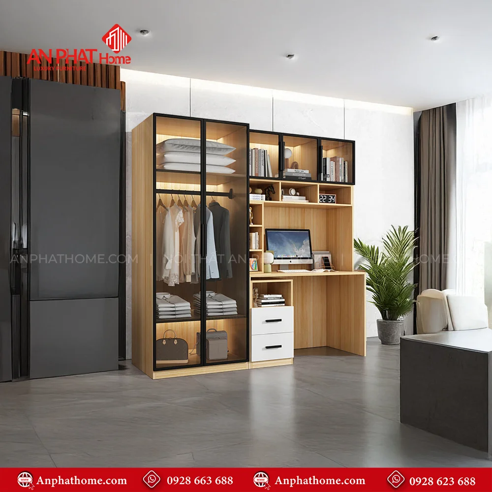 Tủ Áo Cánh Kính Đa Năng TA-593 17 Tủ nhựa quần áo người lớn