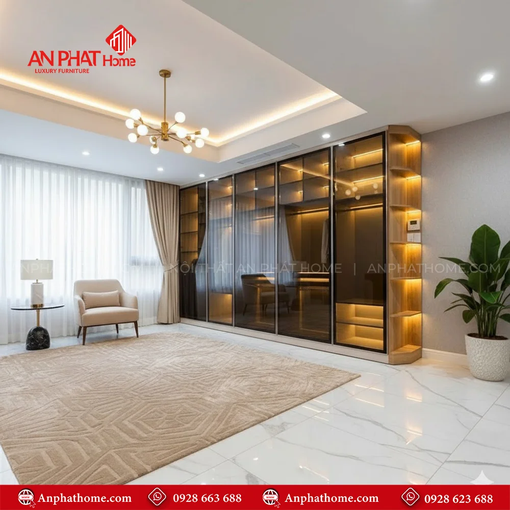 Tủ Áo Cánh Kính Đẹp TA-531 7 Tủ Áo Cánh Kính Đẹp TA-531 An Phát