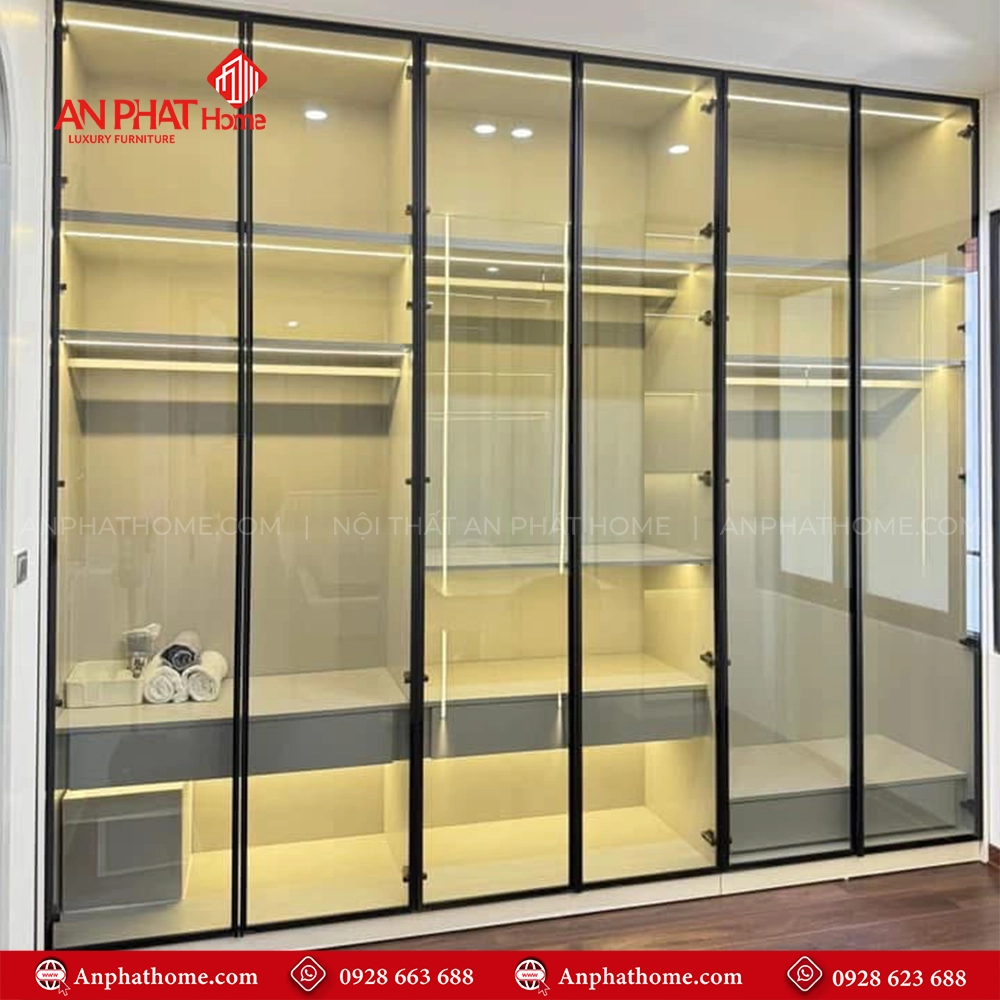 Tủ Áo Cánh Kính Đẹp TA-554 7 Tủ Áo Cánh Kính Đẹp TA-554 An Phát