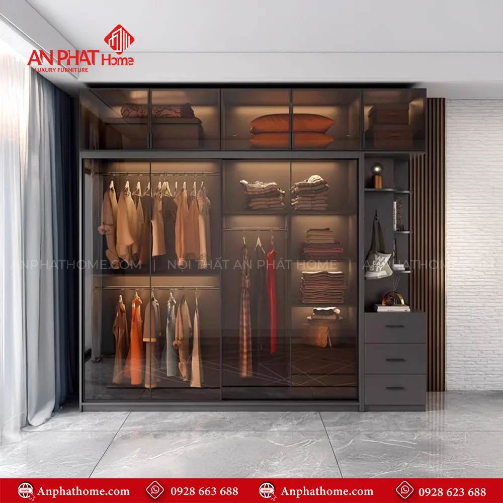 Tủ Áo Cánh Kính Hiện Đại TA-508 15 Tủ Áo Cánh Kính Hiện Đại TA-508 An Phát