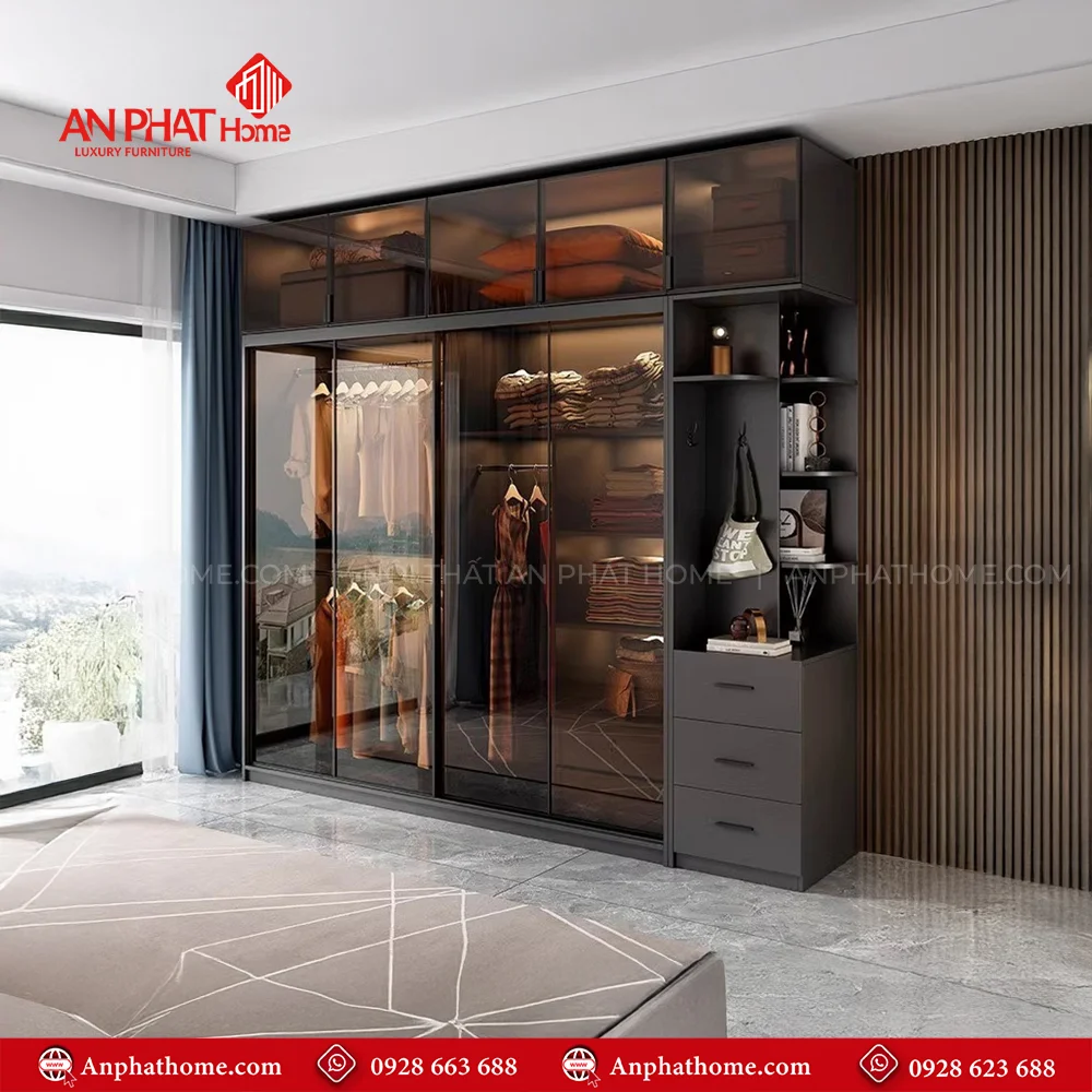 Tủ Áo Cánh Kính Hiện Đại TA-508 16 Tủ quần áo đơn giản mà đẹp