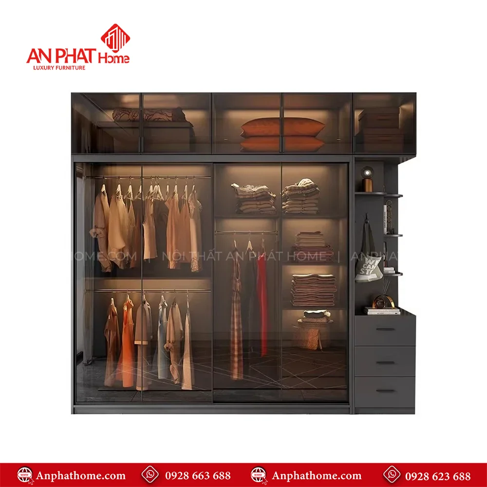 Tủ Áo Cánh Kính Hiện Đại TA-508 17 Mẫu tủ quần áo trong phòng ngủ
