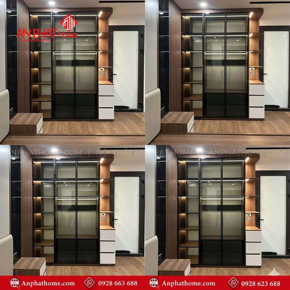 Tủ Áo Cánh Kính Hiện Đại TA-518 9 Mẫu tủ quần áo đơn giản mà đẹp
