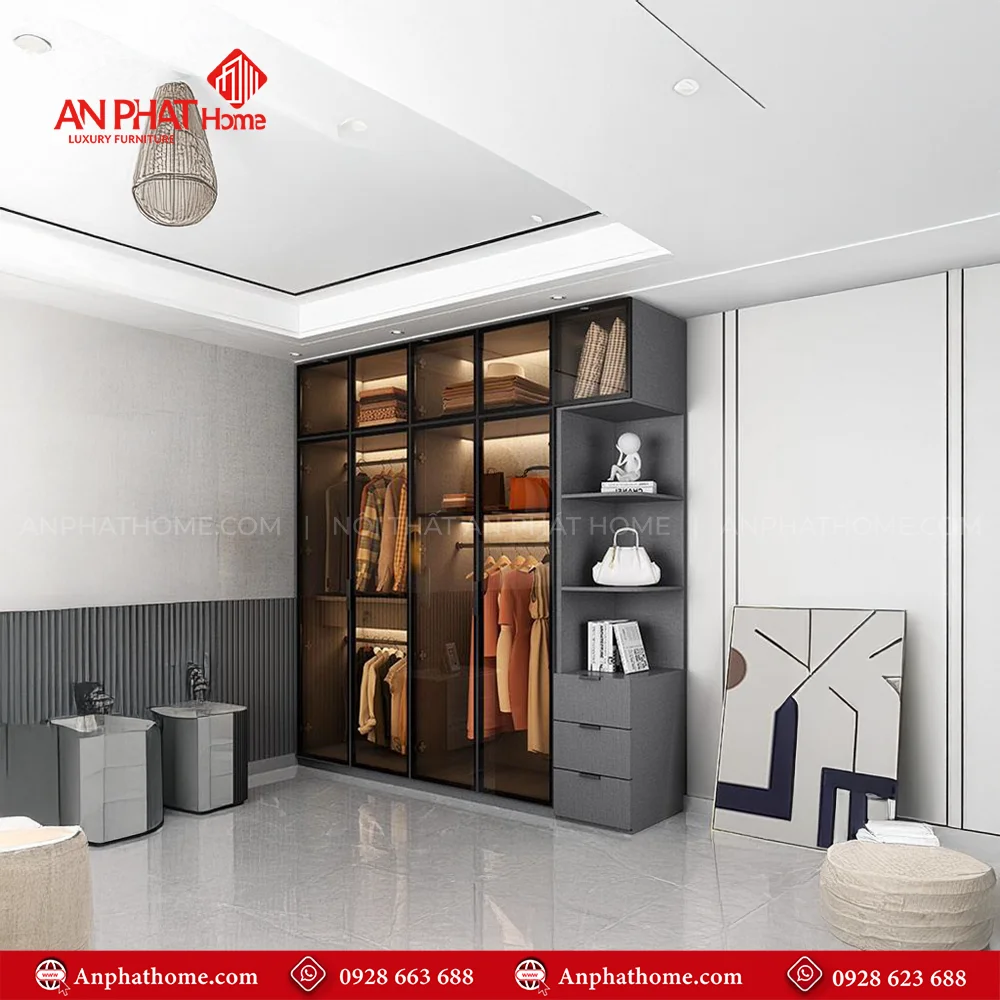 Tủ Áo Cánh Kính Hiện Đại TA-594 7 Tủ Áo Cánh Kính Hiện Đại TA-594 An Phát